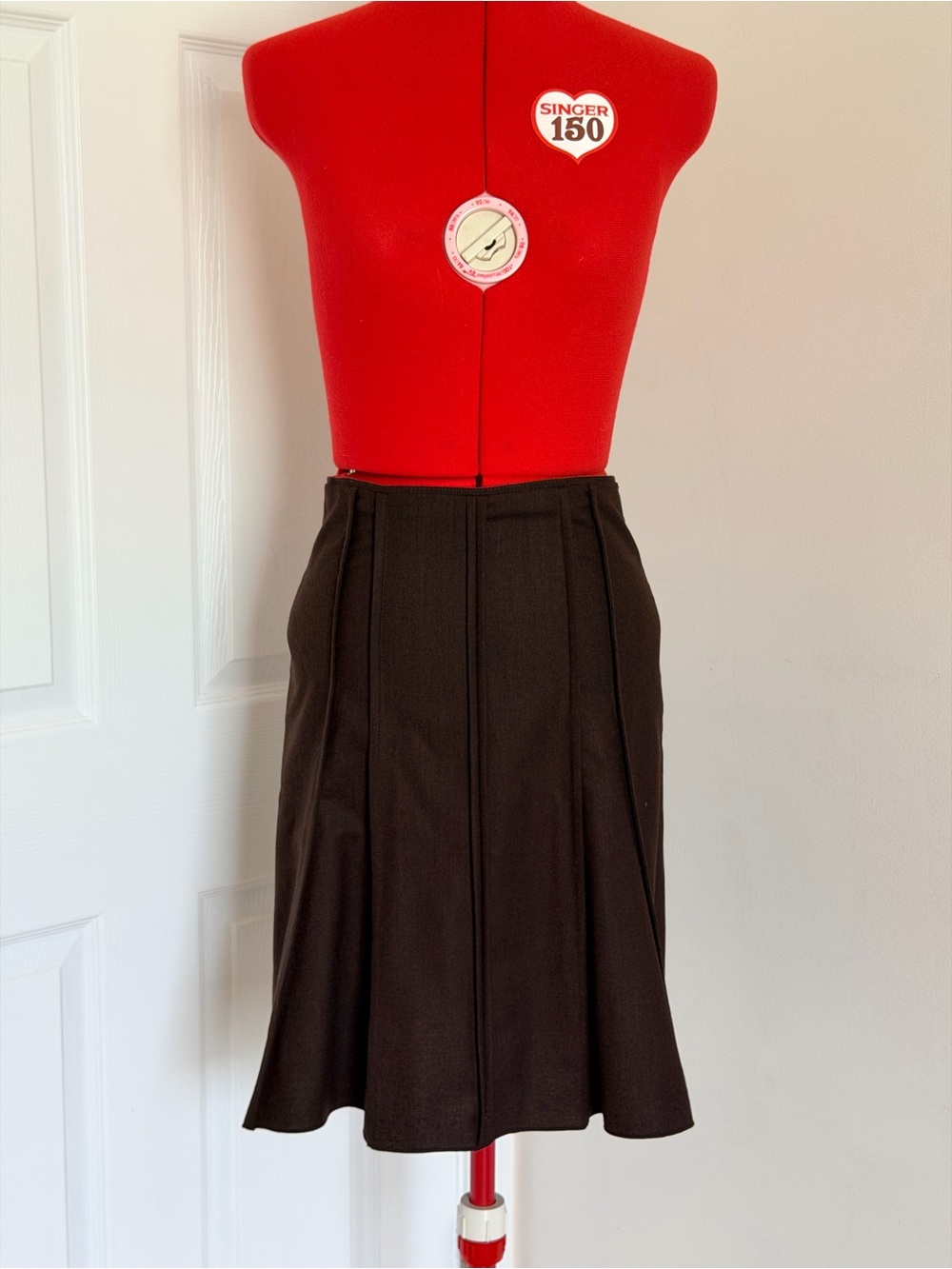 Vintage Y2K Gunex by Brunello Cucinelli Italy Wool Pleated A-Line Tulip Skirt S